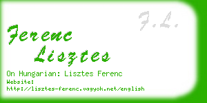 ferenc lisztes business card